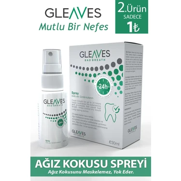 Gleaves Naturals Ağız Kokusu Önleyici Sprey, Alkolsüz Formülasyon 30