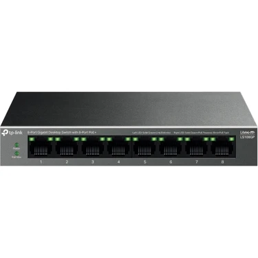 Tp-Link LS108GP 10-100-1000 Mbps 8 Port Poe+ Switch Metal