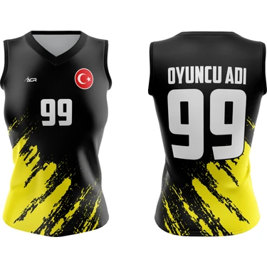 ACR Giyim Voleybol Forması Model 717 - Kişiye Özel Isim ve Numara Yazılabilir, Dijital Baskı