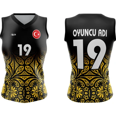 ACR Giyim Voleybol Forması Model 720 - Kişiye Özel Isim ve Numara Yazılabilir, Dijital Baskı