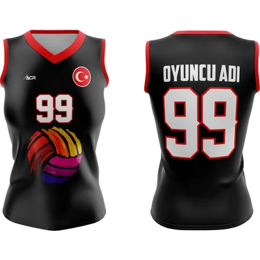 ACR Giyim Voleybol Forması Model 719 - Kişiye Özel Isim ve Numara Yazılabilir, Dijital Baskı