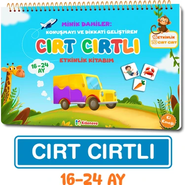 Minik Dahiler: Konuşmayı ve Dikkati Geliştiren Cırt Cırtlı Etkinlik Kitabım 16-24 Ay - Montessori