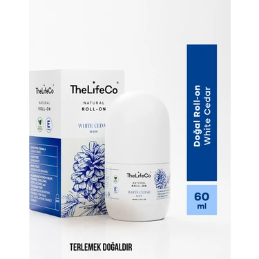 TheLifeCo %100 Doğal Roll-On Deodorant White Cedar 60 ml