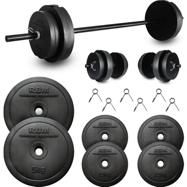 Dambıl 25 Kg 150 Cm Uzun Bar Dambıl Seti, Halter Seti Ve Fitness Ağırlık