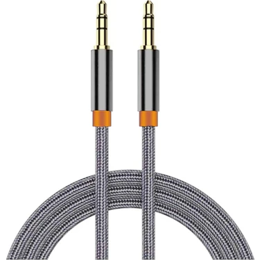 YGT Aux To Aux 3.5mm Jack 1 Metre Uzunluk Araba Aux Kablosu Örgü Kablo Stereo Desteği Tak