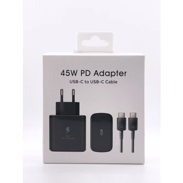 Samsung Galaxy S23 Ultra Uyumlu 45 Watt Hızlı Şarj Aleti - Usb-C Adaptör ve Kablo -
