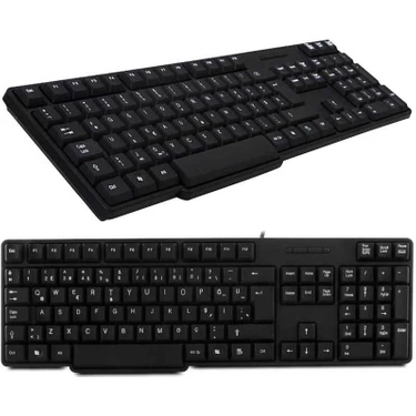 Everest KB-517U Siyah Kablolu Standart Klavye (Caps Lock Tuşu) (Kablo Uzunluğu 1.35