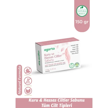 Agarta Doğal Sabun 150 gr – Kuru ve Hassas Ciltler İçin Yoğun Nemlendirici ve Yatıştırıcı Cilt