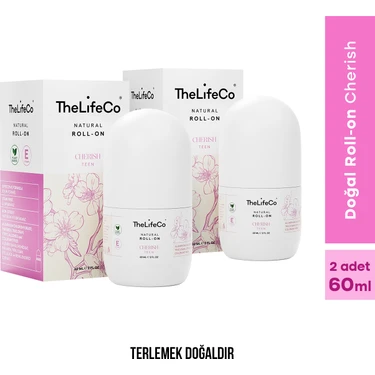 TheLifeCo %100 Doğal Roll-On Deodorant Cherish (Teenage) 60 ml x 2