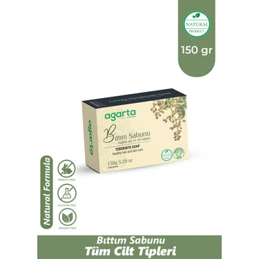Agarta Doğal El Yapımı Bıttım Sabunu 150 gr Cilt ve Saç İçin Derinlemesine Temizleyici