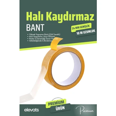 Elevats Premium Halı Kaydırmaz Bant Halı Kilim Sabitleme ve Yapıştırma