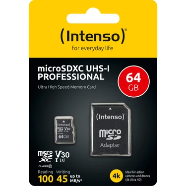 Intenso Uhs-I 64GB Sdxc Profesyonel Mikro Sd