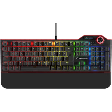 Rampage Hydra R6 Full Color RGB LED Gaming Pro Blue Switch Aluminyum Kaplama Multimedia Mekanik