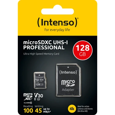 Intenso Uhs-I 128GB Sdxc Profesyonel Mikro Sd