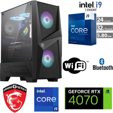 Msı Ddr5 Gaming Pc / 12 GB RTX4070 / I9 13900KF (I9 13.nesil) / 32 GB Ddr5 6000 Mhz Ram / 1 Tb M.2