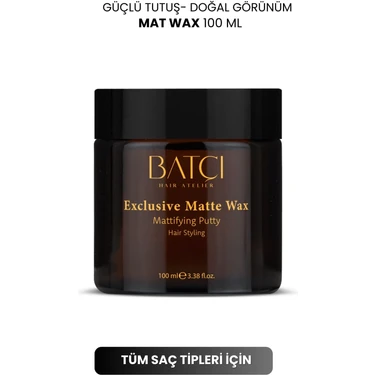 Batçı Hair Ateliler Exclusive Matte Güçlü Tutucu Saç Şekillendirici Mat Wax