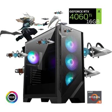 Güneysu Ryzen 5 7600X 16GB Ddr5 1tb SSD Rtx 4060TI 16G Oyun