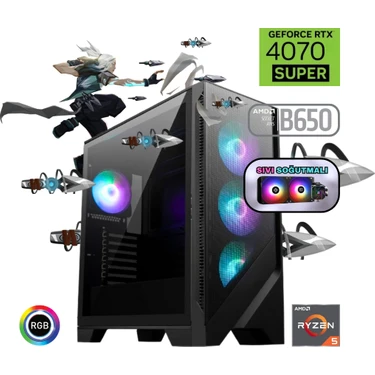 Ryzen 5 7600X 16GB Ddr5 1tb SSD Rtx 4070 Super B650 240MM SIVI SOĞUTMA Oyun