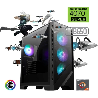 Ryzen 5 7600 32GB Ddr5 1tb SSD Rtx 4070 Super B650 Oyun