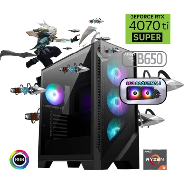 Ryzen 5 7600 16GB Ddr5 1tb SSD Rtx 4070 Ti Super 240MM B650 SIVI SOĞUTMA Oyun