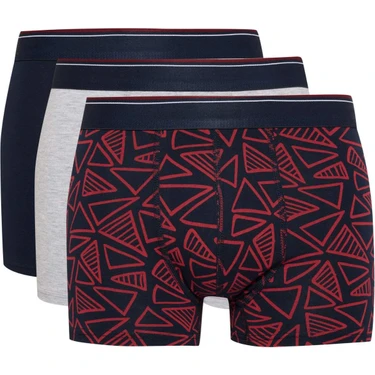 DeFacto Regular Fit Baskılı 3'lü Boxer