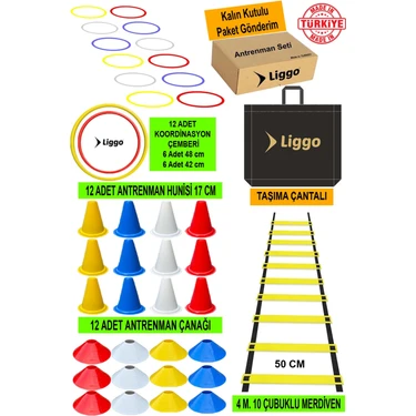 Liggo Antrenman Seti 4m Merdiven Huni Çanak Koordinasyon