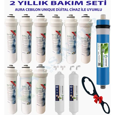 As Water Ihlas Aura Cebilon Unıque Dijital Unique Su Arıtma Cihazı Uyumlu 2 Yıllık Bakım Filtre