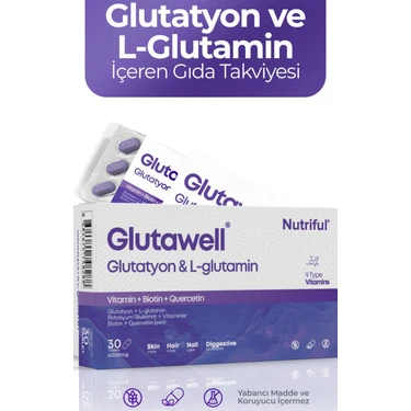 Nutriful Glutawell Glutatyon Ve L-Glutamin Içeren 30