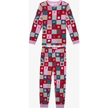 Penti Kız Çocuk Patchwork Termal Çok Renkli Pijama