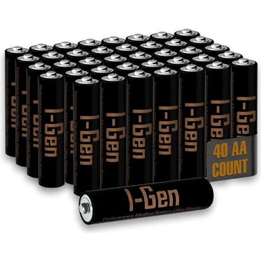 I-Gen Batteries I-Gen Ultra Alkalin Pil Aa 40'lı Paket Ultra Alkalin Pil 40 Adet AA Alkalin Kalem