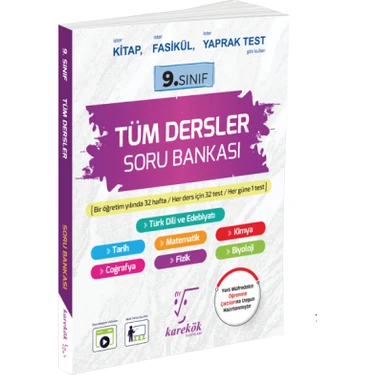 Karekök Yayıncılık 9. Sınıf Tüm Dersler Soru