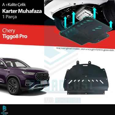 Chery Tiggo 8 Pro Çelik Karter Muhafaza Koruma 2022 Üzeri A+