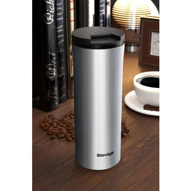 Stevig 2 Go Paslanmaz Çelik Termos Bardak 400 ml Travel Mug Inox