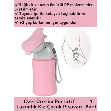Wintoup Özel Üretim Dayanıklı Sağlıklı Pp Malzeme +2 Yaş Portatif Taşıma Ipli Kız Çocuk Lazımlık