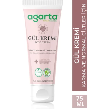 Agarta El ve Vücut Bakım Kremi 75 ml Doğal Gül ve E Vitamini Normal Karma Ciltler İçin Günlük