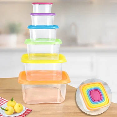 Meleni Home 6'lı Kare Erzak Gıda Saklama Kabı Seti - Fiyatı