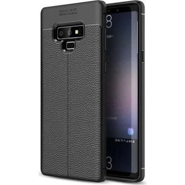 Fibaks Samsung Galaxy Note 9 Kılıf Rugan Armor Deri Görünümlü Parmak İzi Yapmaz Dayanıklı Niss