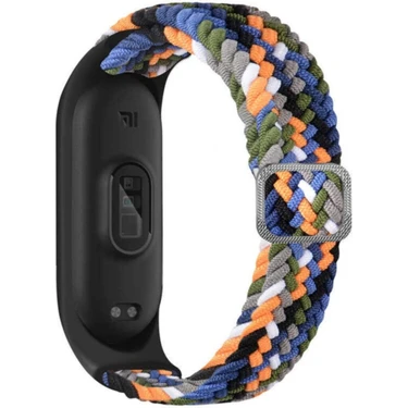 Fibaks Xiaomi Mi Band Uyumlu Hasır Örgü Kumaş Kordon Kayış