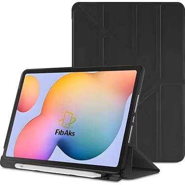 Fibaks Apple iPad 7. 8. 9. Nesil 10.2 Kılıf Tri Folding Standlı Kalemlikli Kalem Bölmeli 3