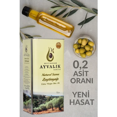Ayvalık Zeytinovam Serisi 5 Litre Doğal Soğuk Sıkım Naturel Zeytinyağı -