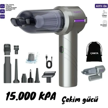 Enshall Yeni Kablosuz Auhma 15.000 Pa Katlanabilir 3 Kademeli Profesyonel Ultra Çekim Güçlü Mini