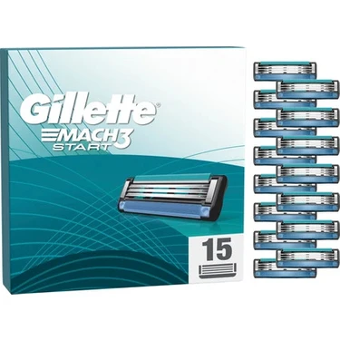Gillette Mach 3 Sport 15'li Yedek Tıraş Bıçağı Hassas Cilt Dostu Sistem Özellikleriyle Üstün