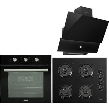 Luxell Siyah Ankastre Set (A6-Sf2