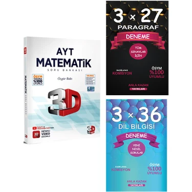 3D Yayınları AYT Matematik Soru Bankası - Anla Kazan Paragraf - Dilbilgisi