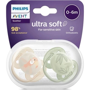 Philips Avent Ultra Soft Emzik 0-6 Ay, 2'li Paket, Erkek