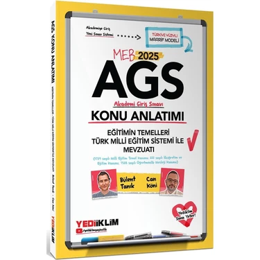 Yediiklim Yayınları 2025 Meb Ags Eğitimin Temelleri Türk Milli Eğitim Sistemi ile Mevzuatı Konu