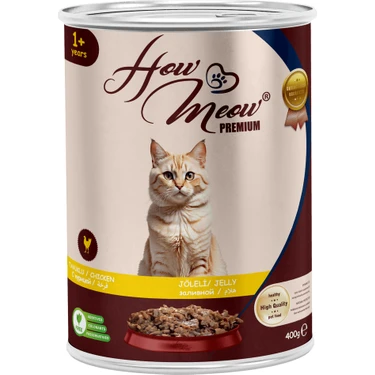 How Meow 12 Adet Pate Yetişkin Kedi Yaş Maması Tavuklu 400