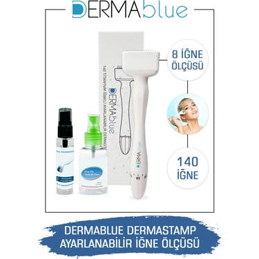 Dermablue Ayarlanabilir Dermastamp Titanyum 140 İğneli Derma