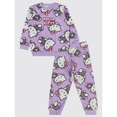 Hello Kitty Kız Çocuk Pijama Takımı 2-5 Yaş Dijital