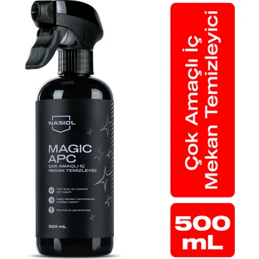 Nasiol Magic Apc Araç içi Çok Amaçlı Sprey Temizleyici-500ml-Koltuk,Döşeme,Plastik Kolay